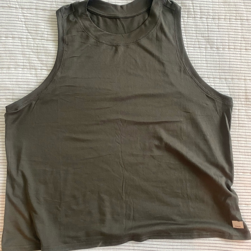 Vuori Army Green Tank Top